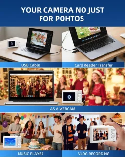 Digitale vlogcamera voor kinderen - wit