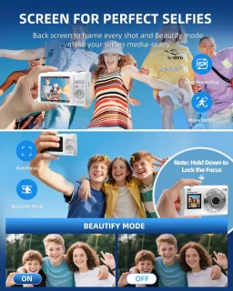 Digitale vlogcamera voor kinderen - wit