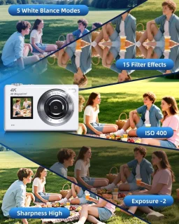 Digitale vlogcamera voor kinderen - wit