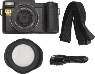 Digitale vlogcamera zwart