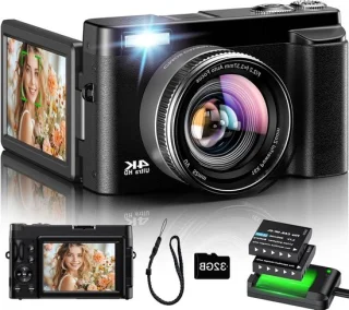 Digitale vlogcamera zwart
