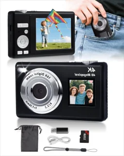 Digitale vlogcamera zwart
