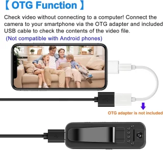 Draagbare camera mini recorder 1080p zwart
