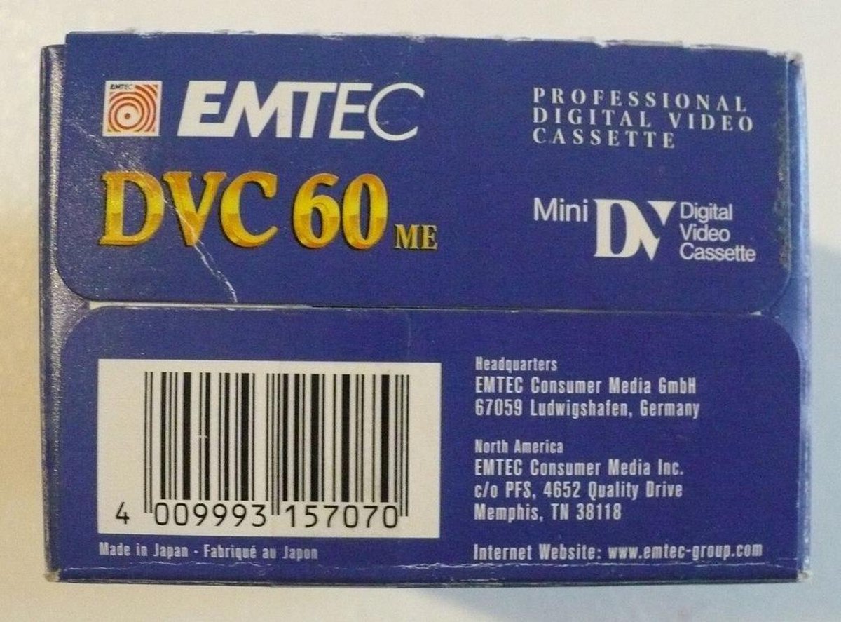Wat vinden we goed aan de Emtec Mini DVC 60 videocassette