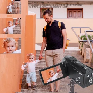 Full HD videocamera - digitale camcorder - zwart