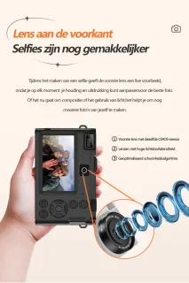 Gloovon 5K Digitale Camera 64MP Zwart