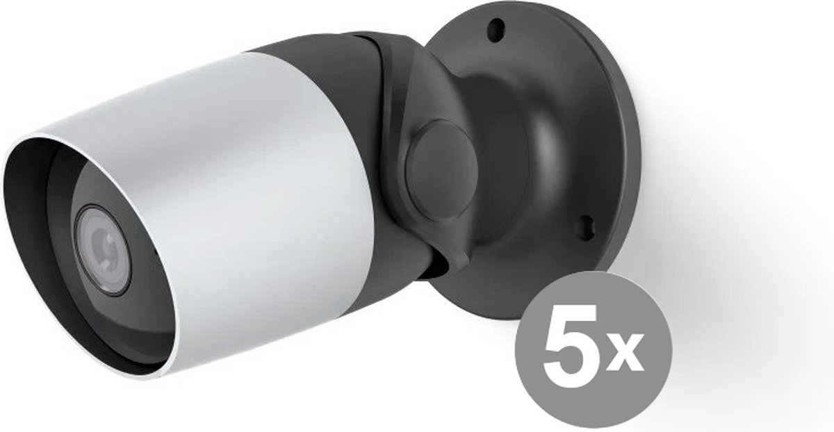 De Hama Wi-Fi Buitenbewakingscamera Full HD 1080p 5-pack Zilver/Zwart in één oogopslag