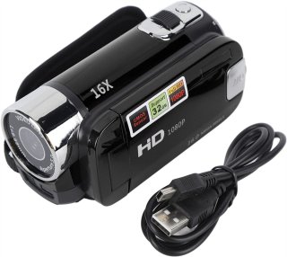Handheld Videocamera 16MP HD1080P 2,7 inch Zwart