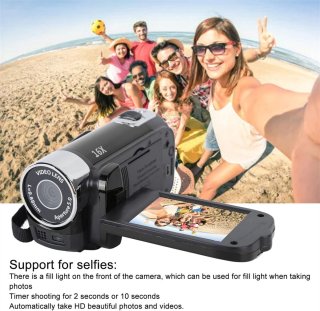 Handheld Videocamera 16MP HD1080P 2,7 inch Zwart