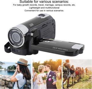 Handheld Videocamera 16MP HD1080P 2,7 inch Zwart