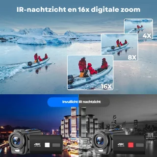Handycam 4K 48MP Vlog Camera Zwart