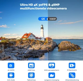 Handycam 4K 48MP Vlog Camera Zwart