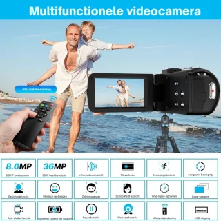 Handycam Videocamera 1080p 36MP Zwart