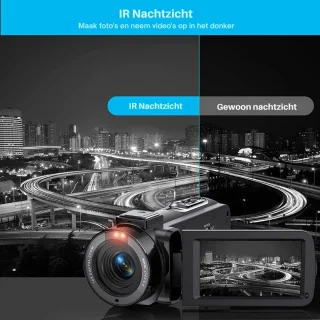 Handycam Videocamera 1080p 36MP Zwart