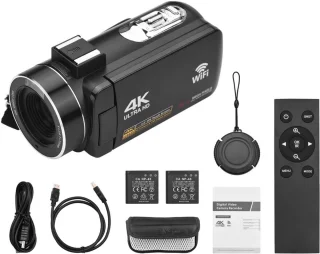 Handycam Vlogcamera 4K 56MP Zwart