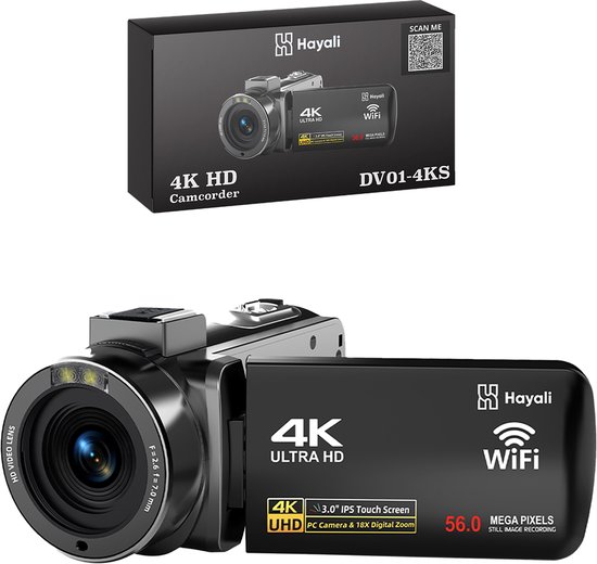 HAYALI 4K Ultra HD Handycam: Complete 2-in-1 Camcorder voor Heldere Herinneringen