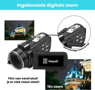 HAYALI 4K Ultra HD Handycam Camcorder 2-in-1 Set