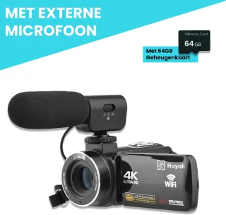 HAYALI 4K Ultra HD Handycam Camcorder 64GB 2-in-1 Set