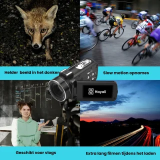 HAYALI 4K Ultra HD Handycam Camcorder 64GB 2-in-1 Set