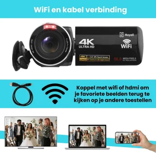HAYALI 4K Ultra HD Handycam Camcorder 64GB 2-in-1 Set