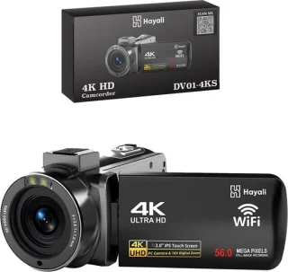 HAYALI 4K Ultra HD Handycam Camcorder 64GB 2-in-1 Set