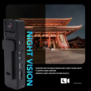 HD camera - draagbare recorder - zwart