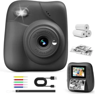 Instant kindercamera zwart