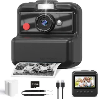 Kindercamera direct printen (zwart)