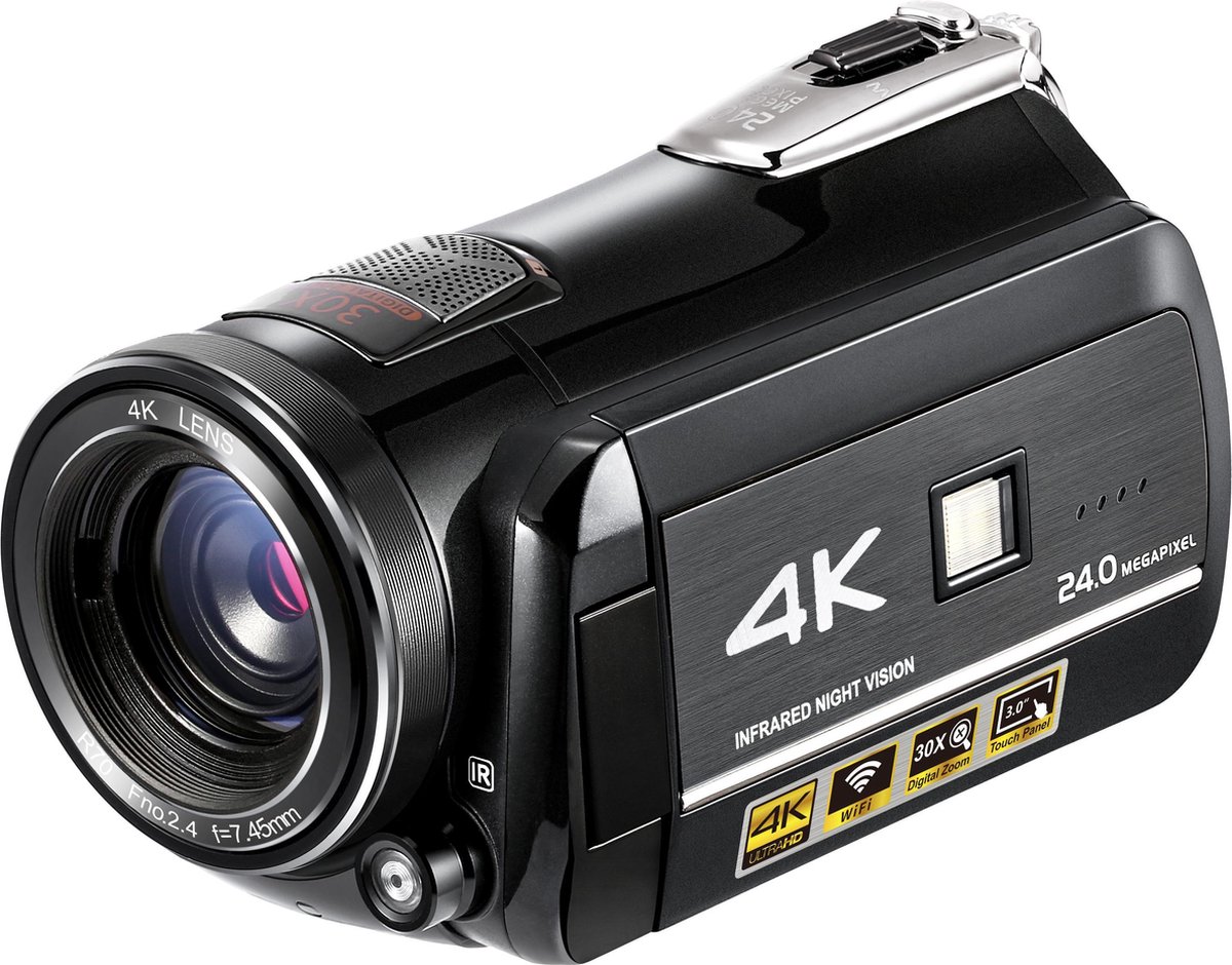 De Lipa AD-C1 4K Ultra HD Wifi Camcorder met SD-kaart 32GB in één oogopslag
