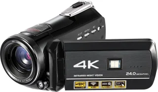 Lipa AD-C1 4K Ultra HD Wifi Camcorder met SD-kaart 32GB