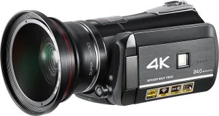 Lipa AD-C1 4K Ultra HD Wifi Camcorder met SD-kaart 32GB