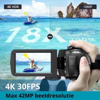 Luxe 4K Vlog Camera Zwart