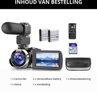 Luxe 4K Vlog Camera Zwart