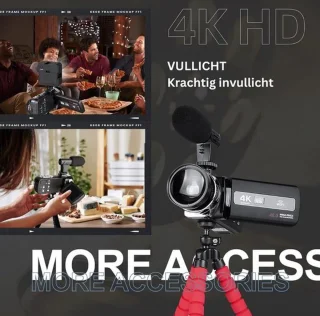 Luxe Handycam 4K Digitale Compacte Vlog Camera Zwart
