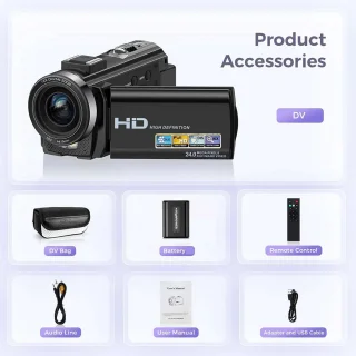 Merk Digitale Camera Full HD 1080P 24MP 3.0" LCD