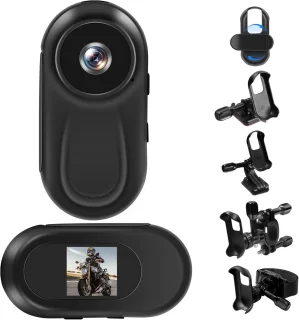 Mini actiecamera - zwart - 6 x 2,8 x 2 cm - sportcamera