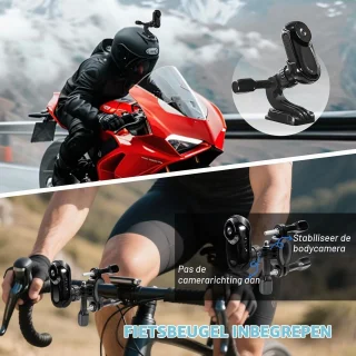 Mini actiecamera - zwart - 6 x 2,8 x 2 cm - sportcamera
