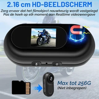 Mini actiecamera - zwart - 6 x 2,8 x 2 cm - sportcamera