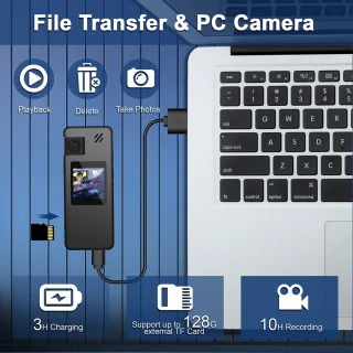 Mini bodycamera A32 1080P Zwart