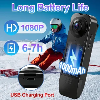 Mini camera - draagbare recorder - zwart