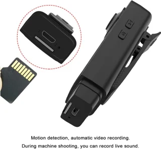 Mini camera - draagbare recorder - zwart