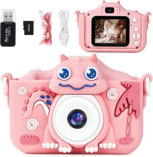 Mini kids camera, digitale camera (roze)