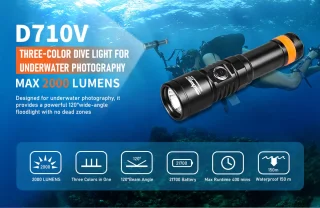 Orcatorch Video Triple D710v Duiklamp