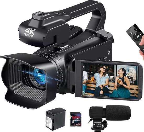 Professionele Handycam Vlog Camera 4K Compact Microfoon review