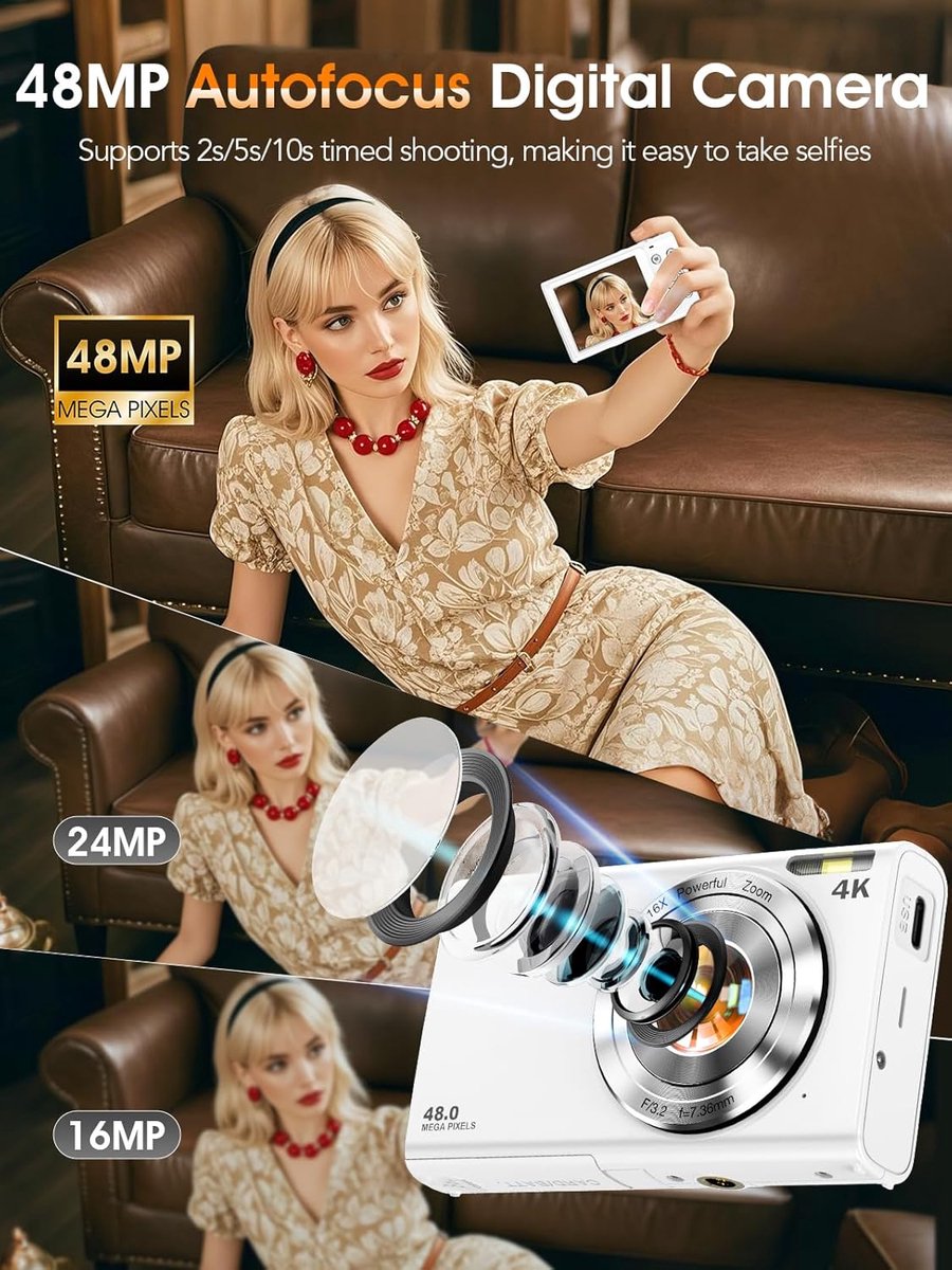 Wat vinden we goed aan de RFWR® 4K Digitale Camera 48 MP 16x Zoom