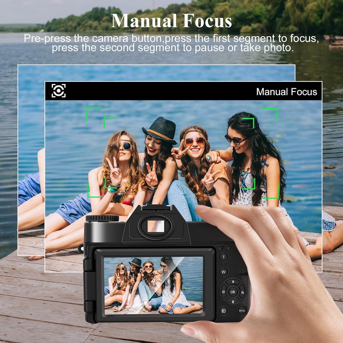 Wat vinden we goed aan de RFWR® 4K Digitale Compactcamera 48MP Flip Screen 16X Zoom