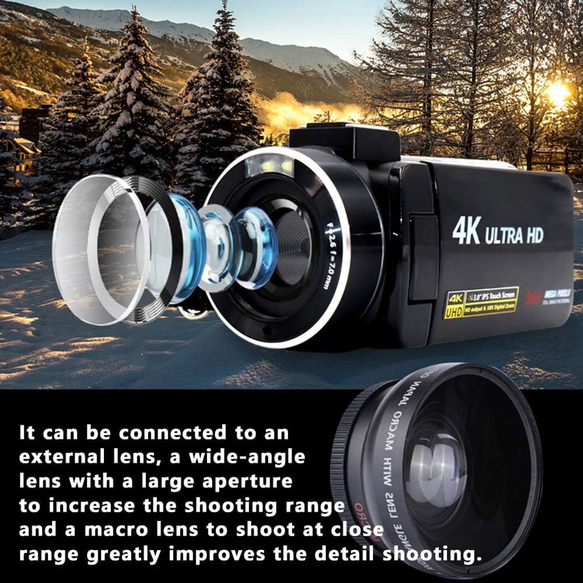 Wat vinden we goed aan de RFWR® 4K Digitale Videocamera 18x Zoom