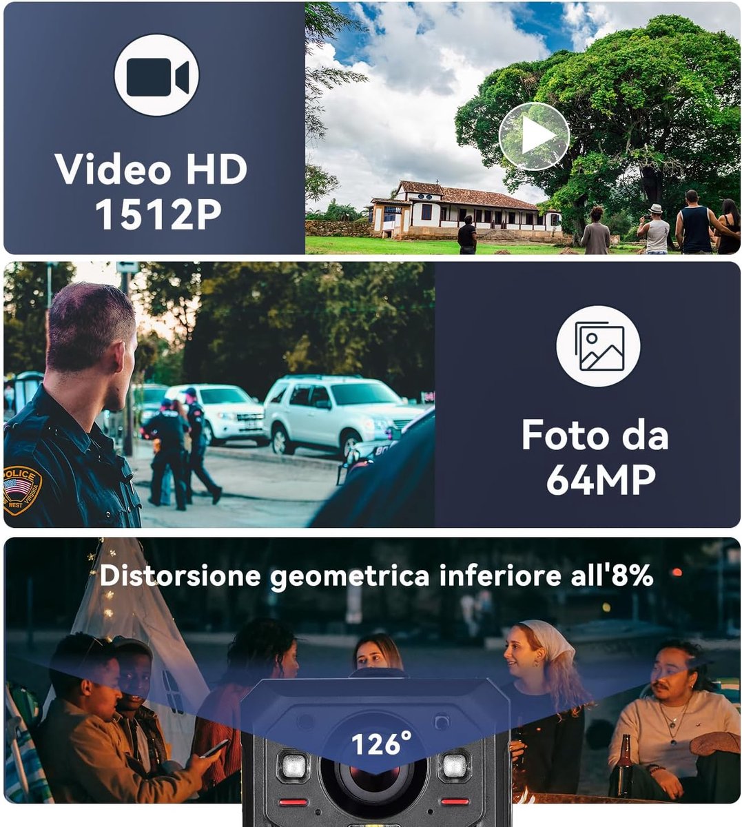 Wat vinden we goed aan de RFWR® Bodycamera 1512P met 64G geheugen