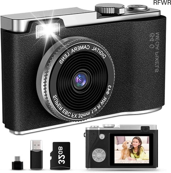 RFWR® Kindercamera 1080P HD 48MP Dubbele Lens 32GB review