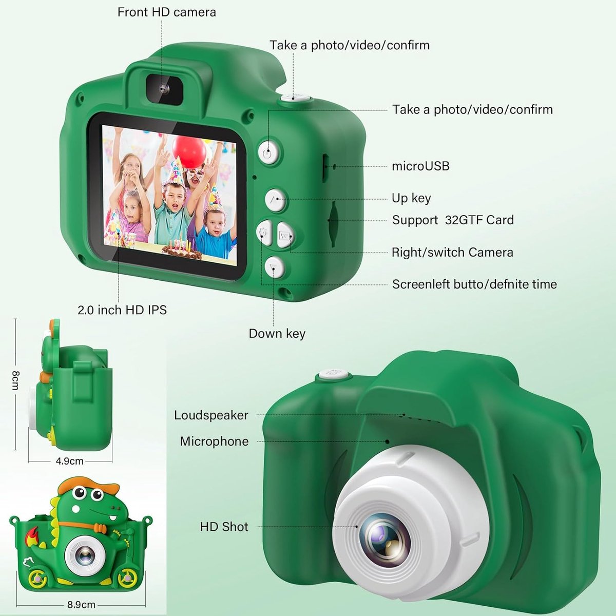 Wat vinden we goed aan de RFWR® Kindercamera 1080p met 2 inch display